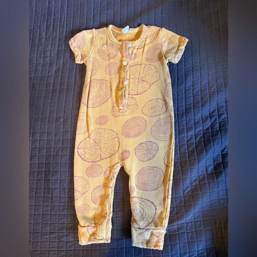 Kate Quinn | Union Suit | tree rings | cotton terry | 12-18m